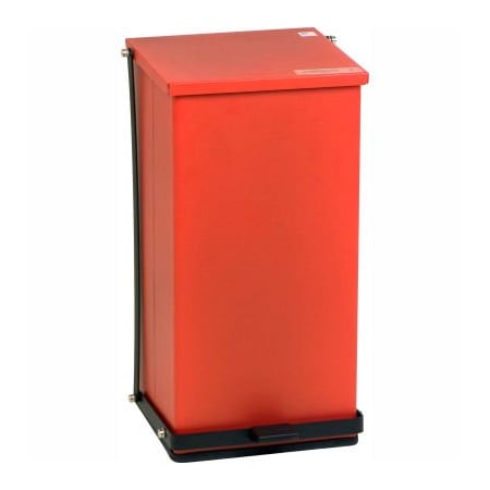 Detecto Detecto Red Baked Epoxy Steel Step-On Can, 48 Quart P-48R